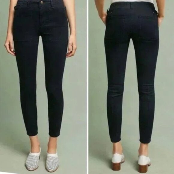 Anthropologie Pants - Anthropologie Hei Hei navy blue slim utility cargo pants 29